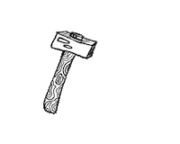 Illustration Hammer Sticker