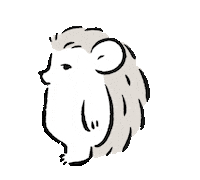 Hedgehog Listen Sticker