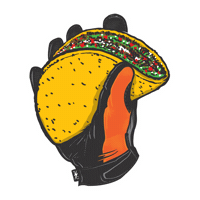 ThrashinSupply taco harley harley davidson dyna Sticker