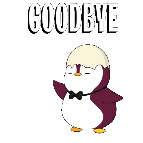 Bye Bye Goodbye Sticker by Pudgy Penguins