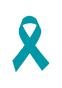 Womens Health Teal Ribbon Sticker by Plant Fetish