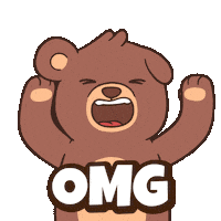 Teddy Bear Wow Sticker by BEARISH