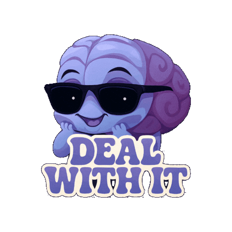 Sunglasses Deal With It Sticker by Raena AI
