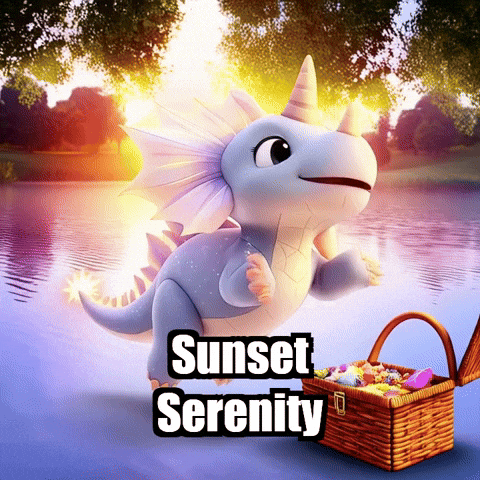 Sunset Lake GIF by Divineasaur
