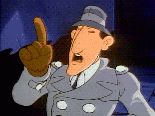 inspector gadget pointing GIF