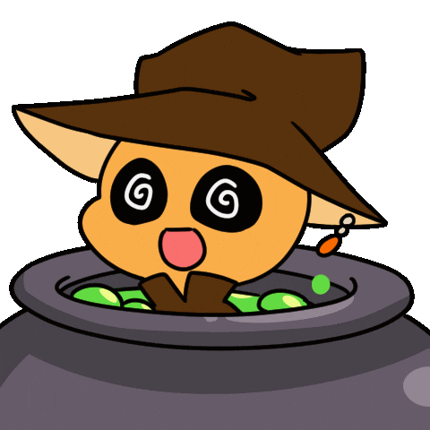 Trick Or Treat Spinning Sticker by Christophers Genie