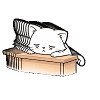 Tired Cat Sticker