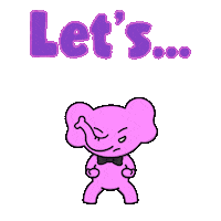 Happy Lets Go Sticker by Patrick Pinkerton