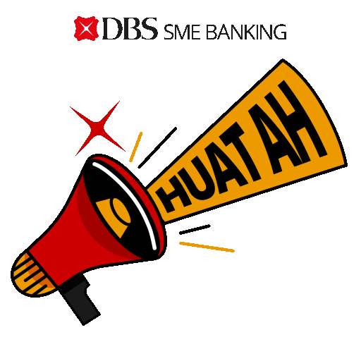 Orange Drum Sticker by DBS Bank Ltd