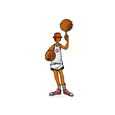 theartofkidkatu giphyupload basketball ball playtime Sticker
