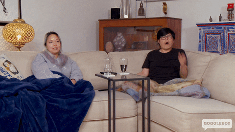 Watching Tv Tim And Leanne GIF by Gogglebox Australia