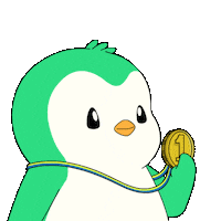 Penguin Kiss Sticker by Abster