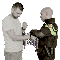 VerdierCreative handcuffs verdiercreative politiedocentibrahim Sticker