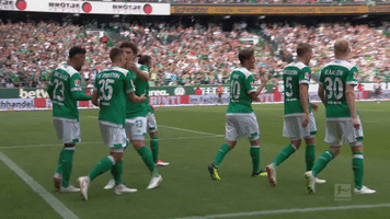 celebration bundesliga GIF by SV Werder Bremen