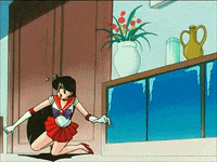 anime fighting sailor moon sailormoon sailor mars GIF