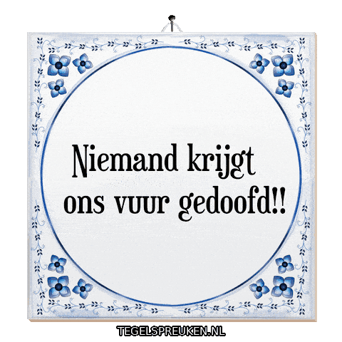 Doorzetten Moed Sticker by Tegelspreuken.nl