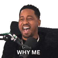 Why Me Seriously Sticker by Ashwin Gane