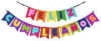 Happy Birthday Party Sticker by Ex-Voto Design / Leslie Saiz
