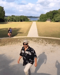 Walking Smile GIF by I Love That For You
