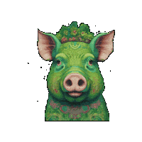 Pig Porc Sticker by genehtik