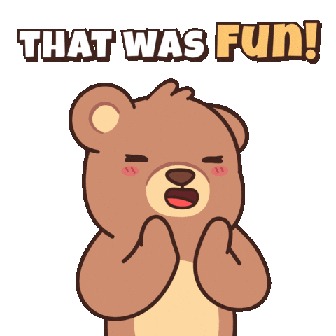 Happy Teddy Bear Sticker by BEARISH