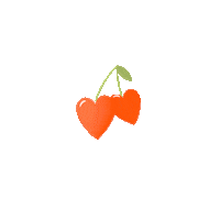 merelymaggie love heart hearts cherry Sticker