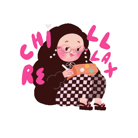 toestus giphyupload girl chill drawing Sticker