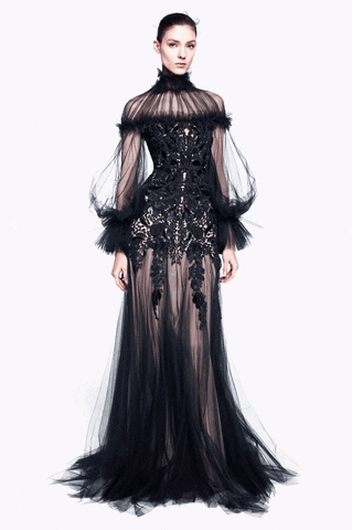 alexander mcqueen lace GIF by fashgif