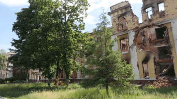 Kharkiv Students Mark Graduation With Dance Performance Outside Ruined School