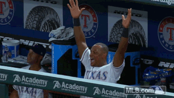 mlb happy rangers texas rangers adrian beltre GIF