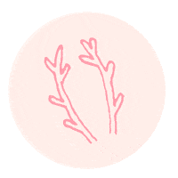 pinkantlers pinkantlers pink antlers Sticker