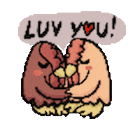 love you heart Sticker by chicken_ham