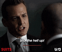 harvey specter shut up GIF by Suits