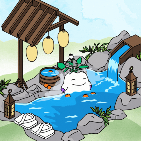 Stressed Hot Tub GIF by Magic Eden