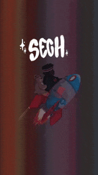 sech animation music video space bear GIF