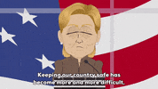hillary clinton flag GIF by South Park 
