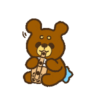 clipartaiwanga1010 cute bear walking taiwan Sticker