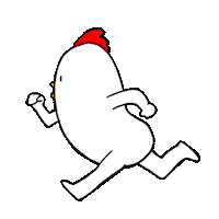 Chicken Running Sticker