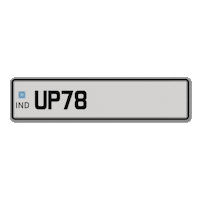 Number License Plate Sticker