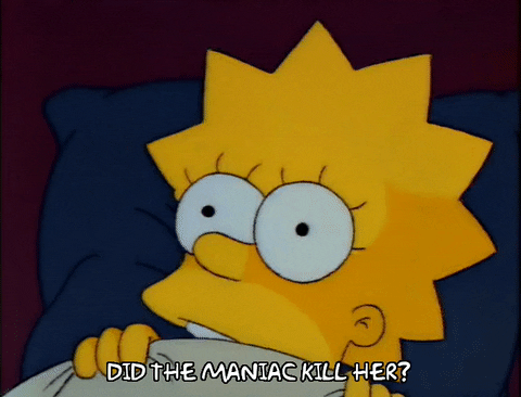 Scared Season 3 GIF by The Simpsons