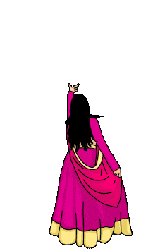 Dancing Girl Illustration Sticker