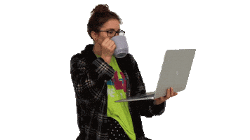 Aurita-blog work from home home office macbook incoming call Sticker