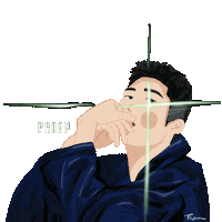 V Jin Sticker by Tizzm