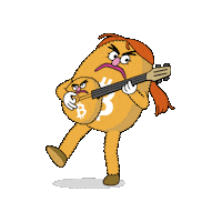 Guitar Bitcoin Sticker by herecomesbitcoin