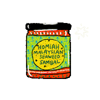 HomiahFoods food seaweed malaysian sambal Sticker