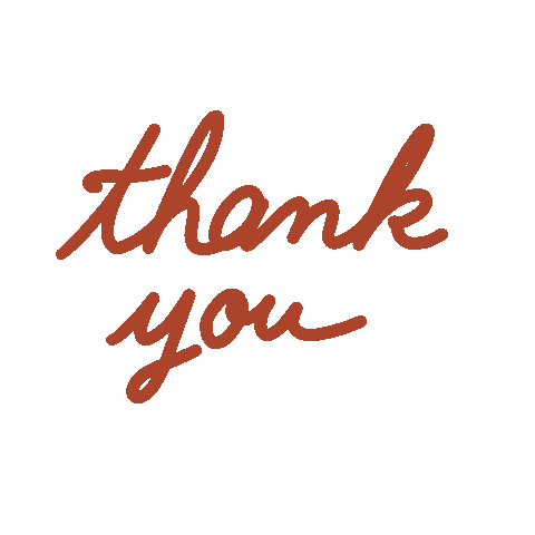 Thanks Lettering Sticker