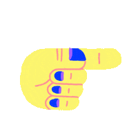 Hand Point Sticker by Parallel Teeth