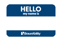 BraunAbilityofficial braun wav hello my name is hellomynameis Sticker