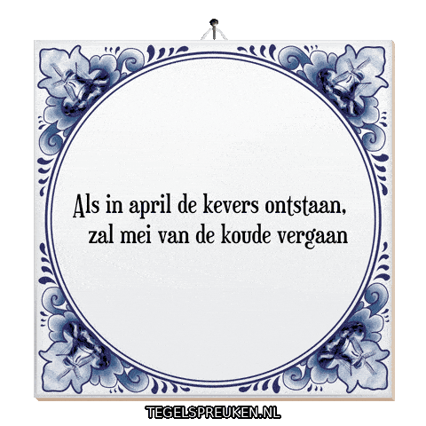 April Mei Sticker by Tegelspreuken.nl