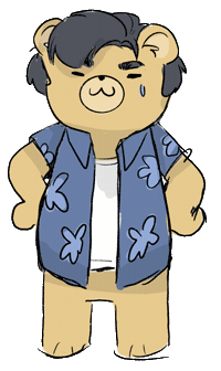 Tallcartoons summertime adrianram kelvinbear Sticker